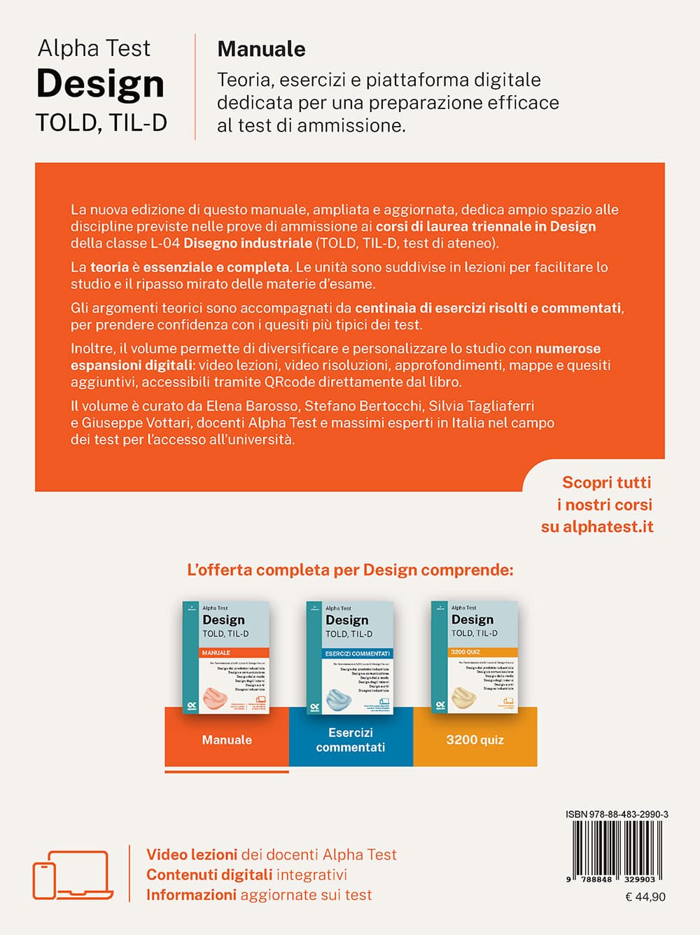 Copertina del libro: "Alpha Test Design TOLD, TIL-D - Manuale", in prevendita