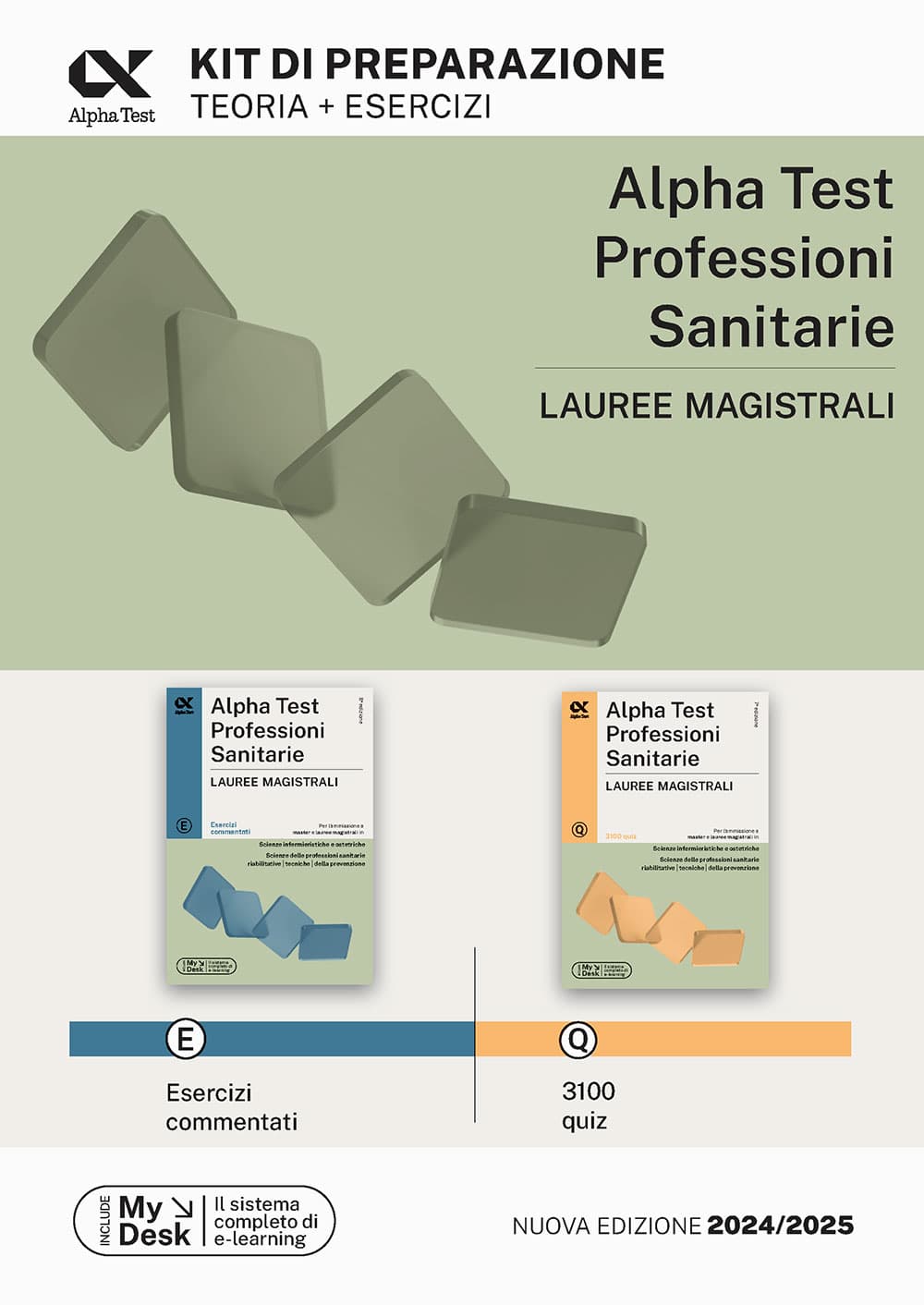 Copertina del libro: "Alpha Test Professioni Sanitarie Lauree magistrali - Kit di preparazione", disponibile