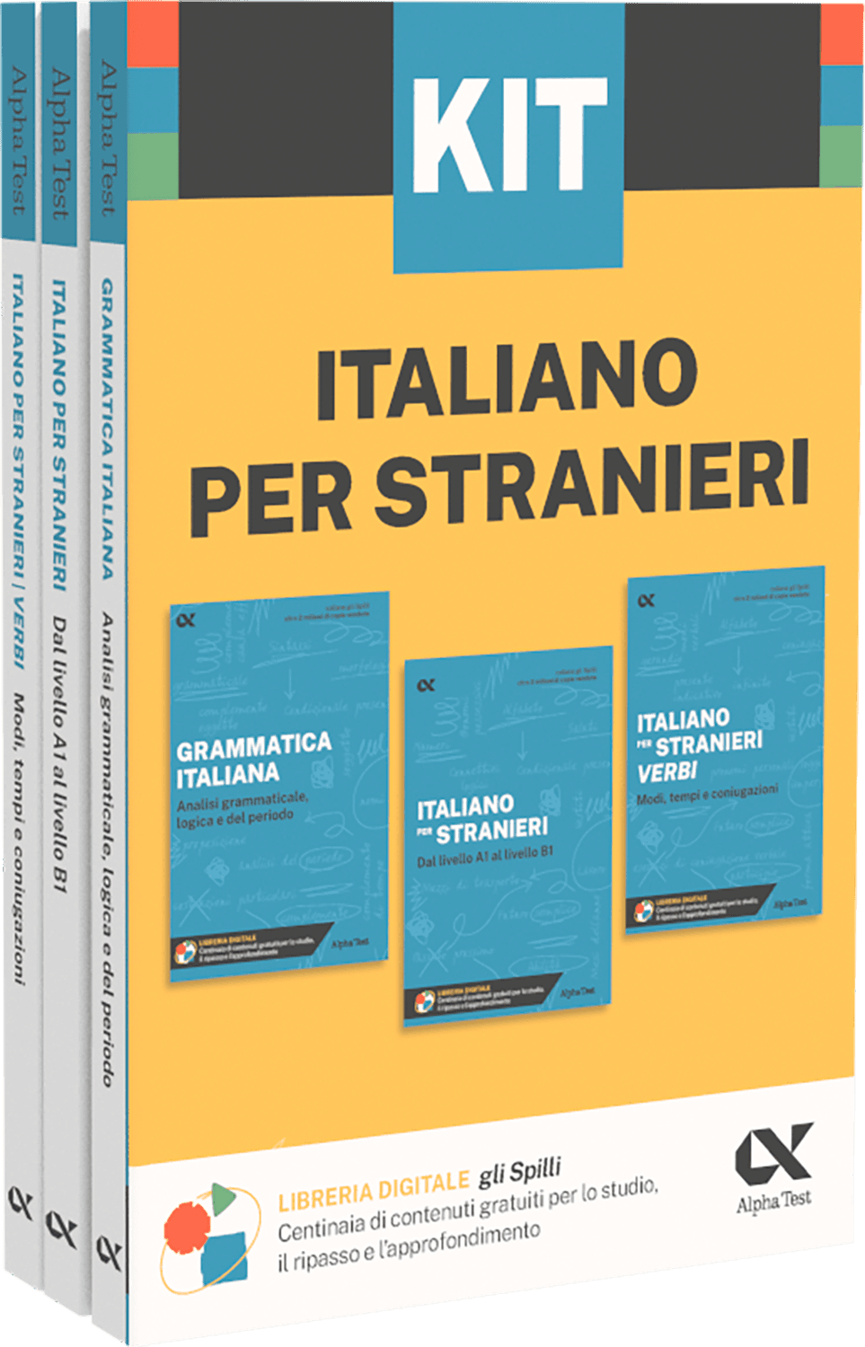 Copertina del libro: "Kit Spilli Italiano per stranieri", disponibile