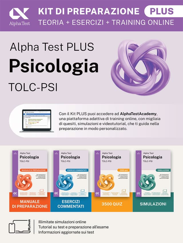 Alpha Test Plus Psicologia TOLC-PSI - Kit di preparazione Plus