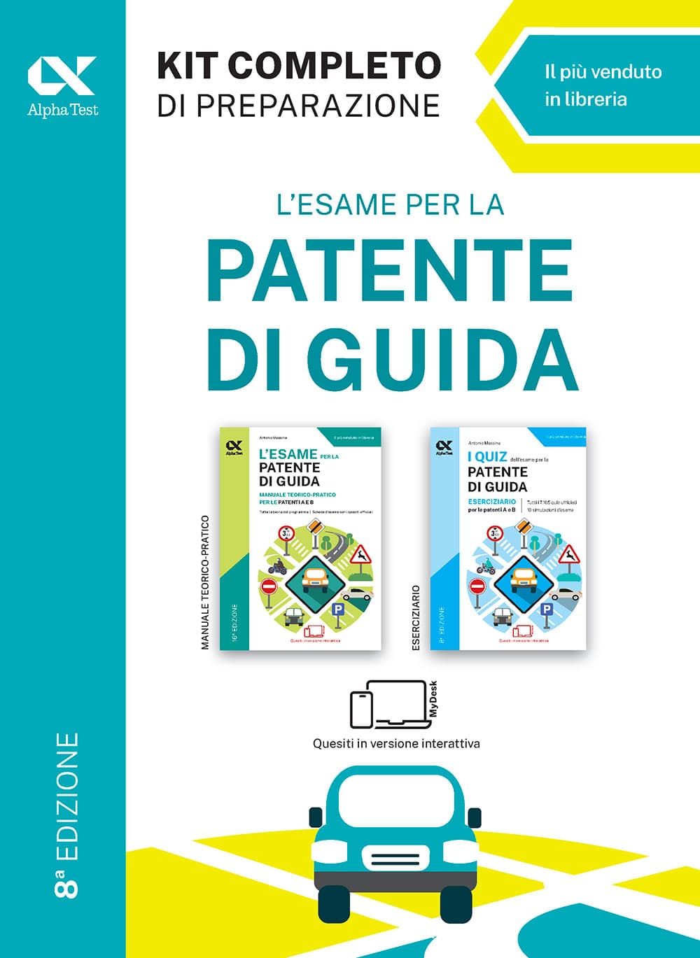 Copertina del libro: "L'esame per la Patente di guida - Kit completo di preparazione", disponibile
