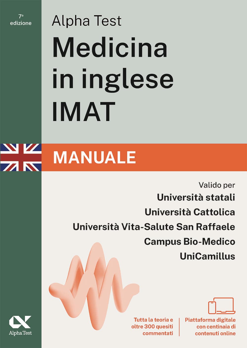Copertina del libro: "Alpha Test Medicina in inglese IMAT - Manuale ", in prevendita