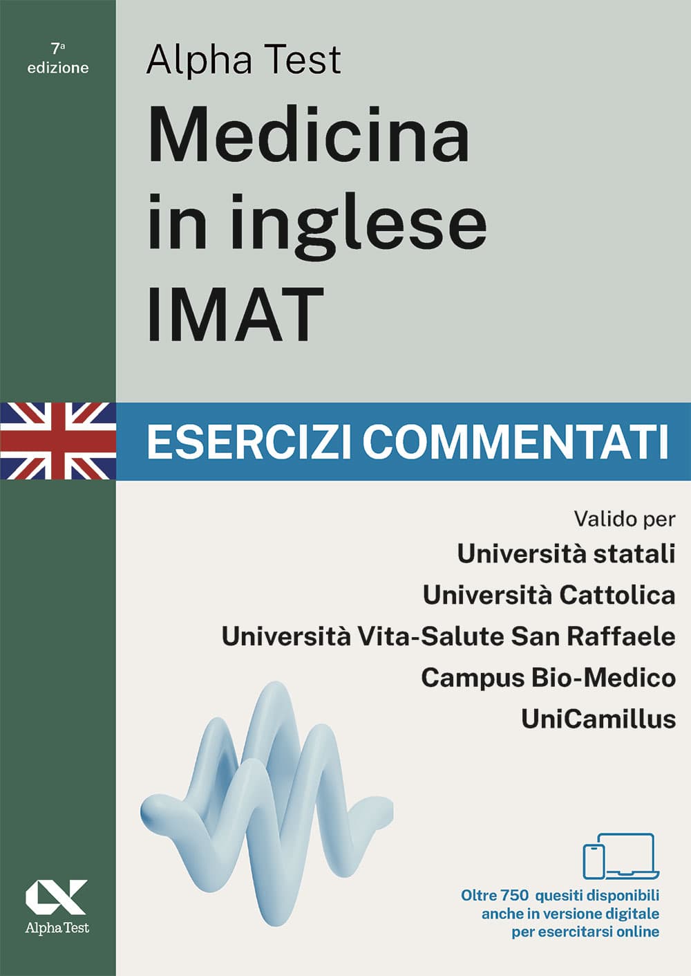 Copertina del libro: "Alpha Test Medicina in inglese IMAT - Esercizi commentati", in prevendita