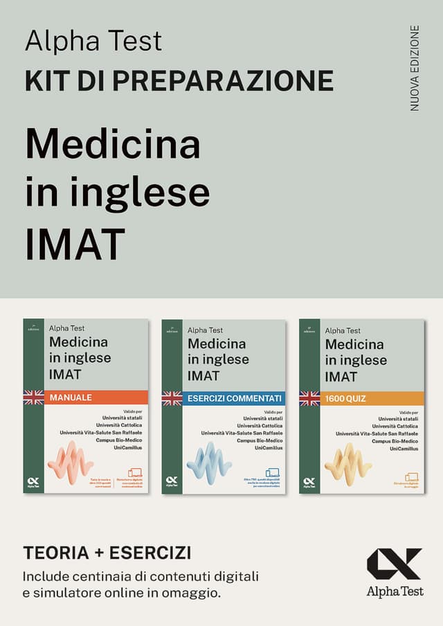 Alpha Test Medicina in inglese IMAT - Kit di preparazione