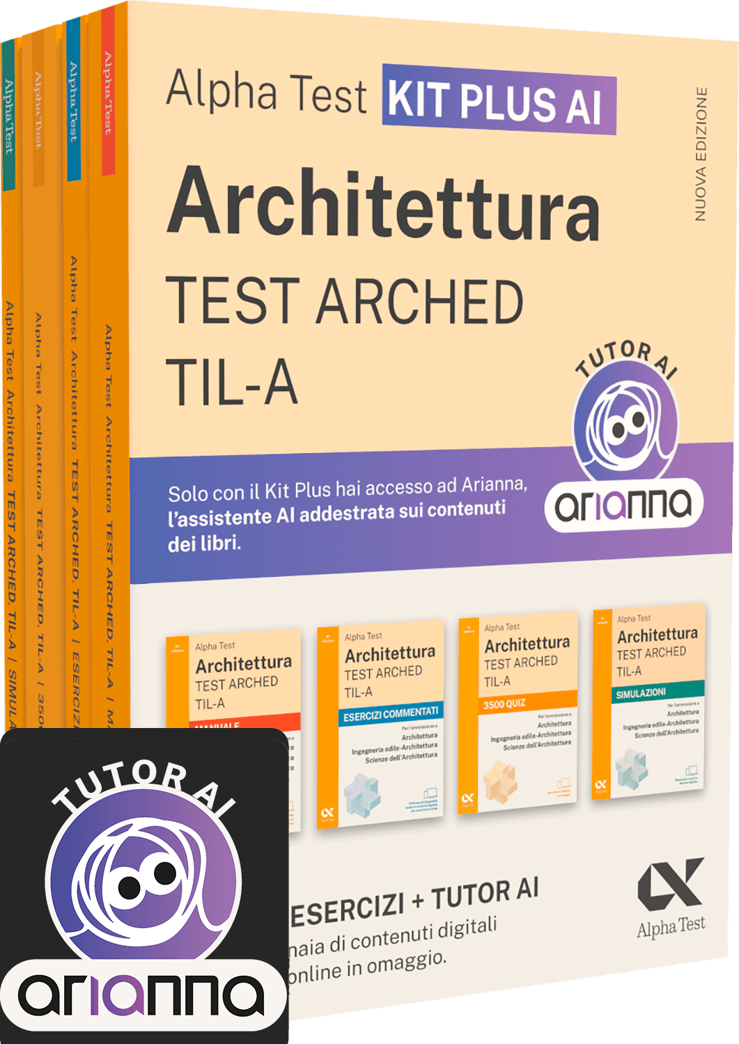 Copertina del libro: "Alpha Test Architettura Arched, TIL-A - Kit di preparazione Plus AI", in prevendita